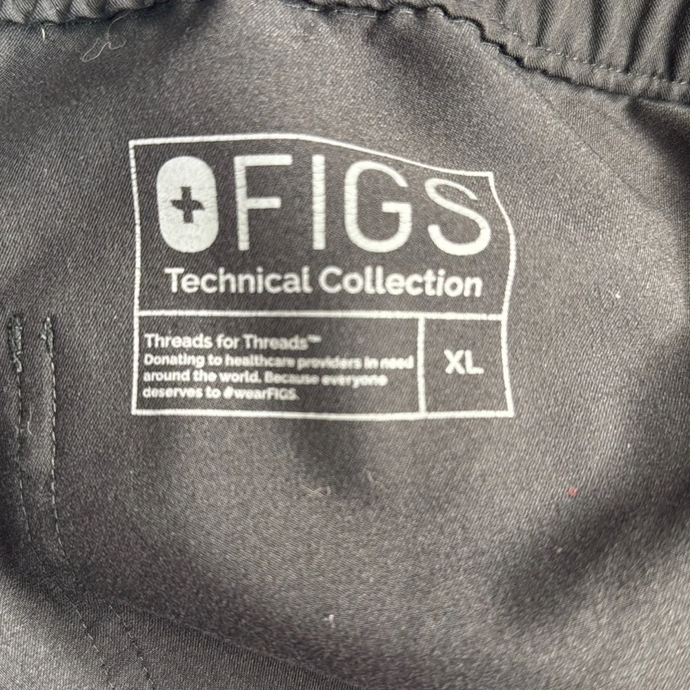 Figs Men's Cairo Cargo Black Scrub Pants M-320 Sz XL